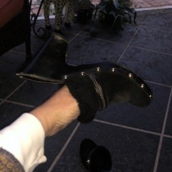 Coach sz 9.5 black suede Ivanka clogs - Picture 5 of 10